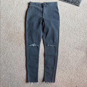 Topshop Gray Ankle & Cropped Jeans-30 waist